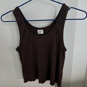 Aritzia Sunday Best Brown / Mocha Tank Top - Size Small